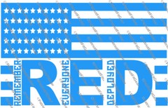 R.E.D.,Remember Everyone Deployed,Support Our Troops,Flag,Stickers,Vinyl Decal