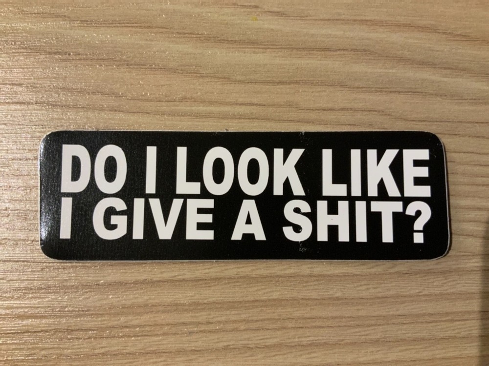 Motorcycle Sticker for Helmets or toolbox #2,095 Do I look like I give a