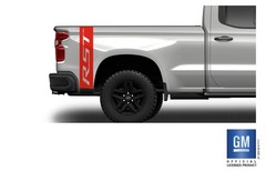 2019 20 21 22 23 24 Chevy Silverado 1500 Red RST Rear Bedside Decals Set of 2