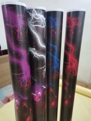 Blue Lightning Strike Graphic Vinyl Car Wrap Sheet + Free Tools( 2 feet & up )