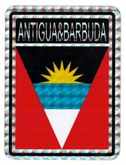 Antigua & Barbuda Country Flag Reflective Decal Bumper Sticker DC-009