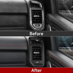 Carbon Fiber Air Vent Trim For Dodge Ram 1500 2500 3500 2019-2026