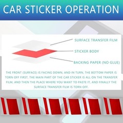 6PCS Reflective Stickers Car Wheel Hub Rim Stripe Tape Decal Decor Accessories