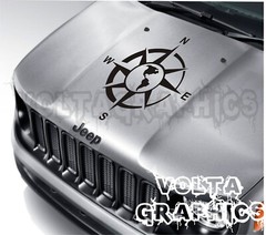 Vinyl Hood Decal Compatible with Jeep Renegade 2015-2024 Compass hood decal