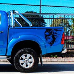 Skull Tailgate Graphic Decal Sticker Both Side Vinyl Trim DIY For Car Hood Side