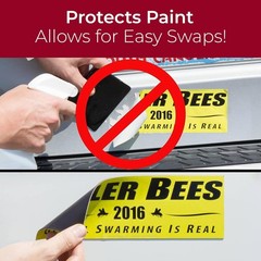 Cut-to-Size Magnetic Strip 10 Pack Weatherproof Reusable for Bumper Decal Cars