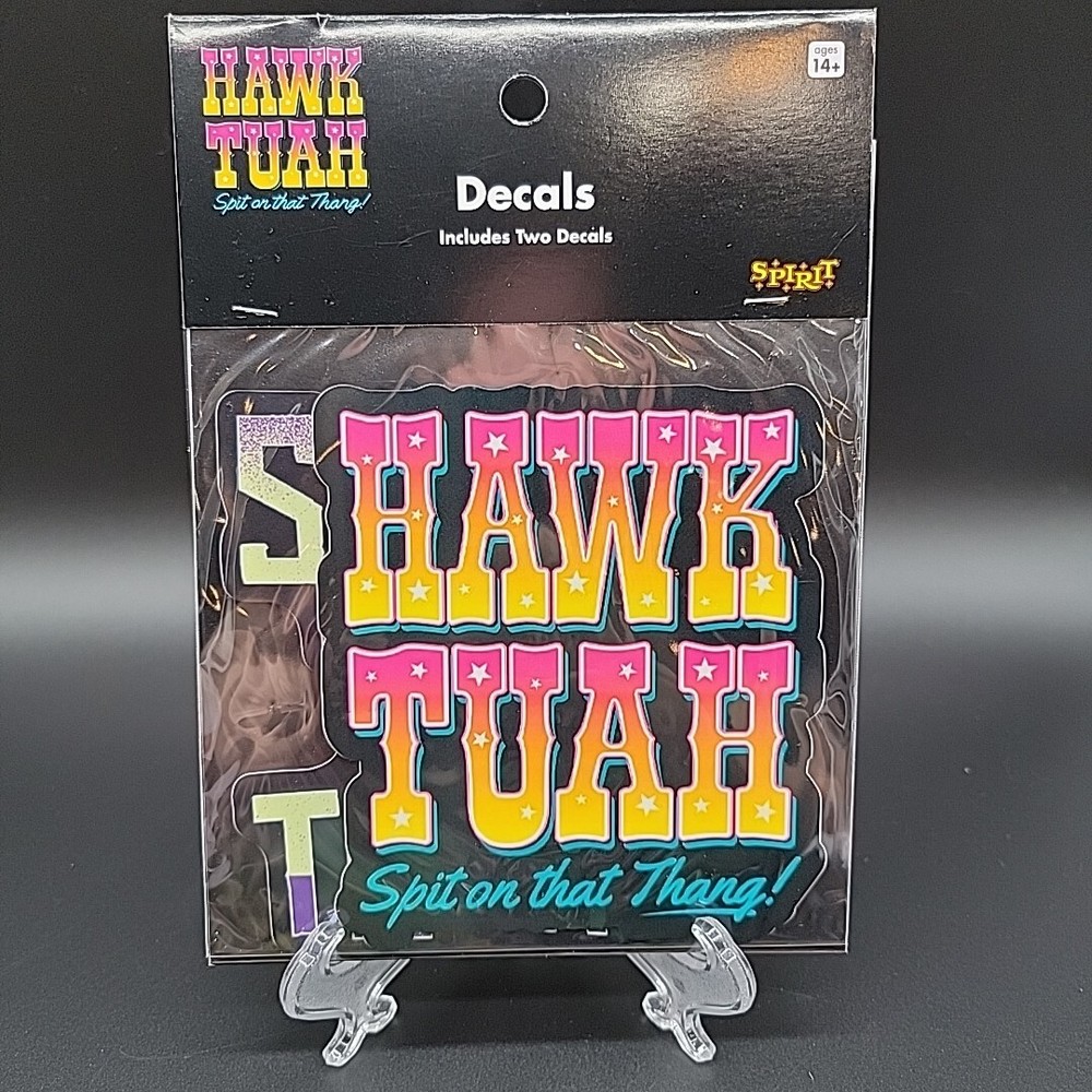 Hawk Tuah Spit on that Thang 2 Decals Removable Use on Any Smooth Surface Spirit