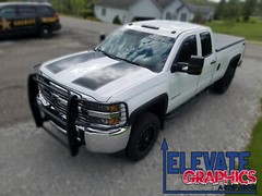 For Chevy Silverado 2500 3500 Rally Hood Graphics Vinyl Stripes Decals 2015-2019