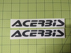 Acerbis (x2) Pair Vinyl Decal Sticker Logo Motocross ATV Dirt Bike Guards