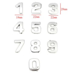 Chrome Silver Letters Alphabet Sticker Emblem Badge Decal DIY For Car Motorcycle