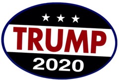 Wholesale Lot of 6 Trump 2020 Black White Red Oval Bumper Sticker