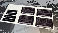 Automobile VIN ID Label Replacement Sticker – Car Identification Decal Set of 4