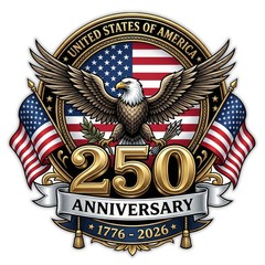 250th Anniversary Sticker USA 1776-2026 America Decal American First MAGA Eagle