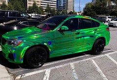Holographic Brushed Aluminum Emerald Green Rainbow Car Vinyl Wrap Sticker Sheet