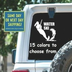 8 Sizes FEMALE WATER SKIER Car Window DECAL STICKER MacBook Laptop Tablet Gift
