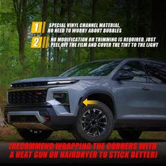 4X Front Rear Reflector Decals Precut Tint Overlay Vinyl For 2024 2025 Traverse