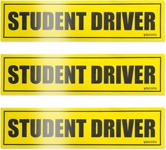 3-Piece Reflective Student Driver Magnets – Strong Adhesion for Safe Driving