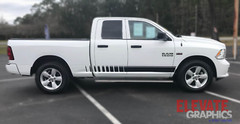 For Dodge Ram 1500 Stripes Side Rocker Dash Vinyl Decals Graphics 2009-2018