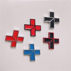 2x Plus Sign 3D Metal Car Emblem – SUV/Truck/Motorcycle Waterproof Decor