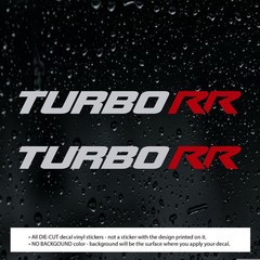 2x TURBO RR Decal Vinyl Stickers for Can Am AVT Vehicles Motorcycles Car Truck