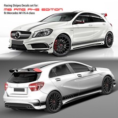 Mercedes W176 A Class AMG A45 Edition 1 Style Stripes Graphics