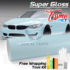 ESSMO PET Super Gloss FrozzenBlue Car Vehicle Vinyl Wrap Decal Glossy Like Paint