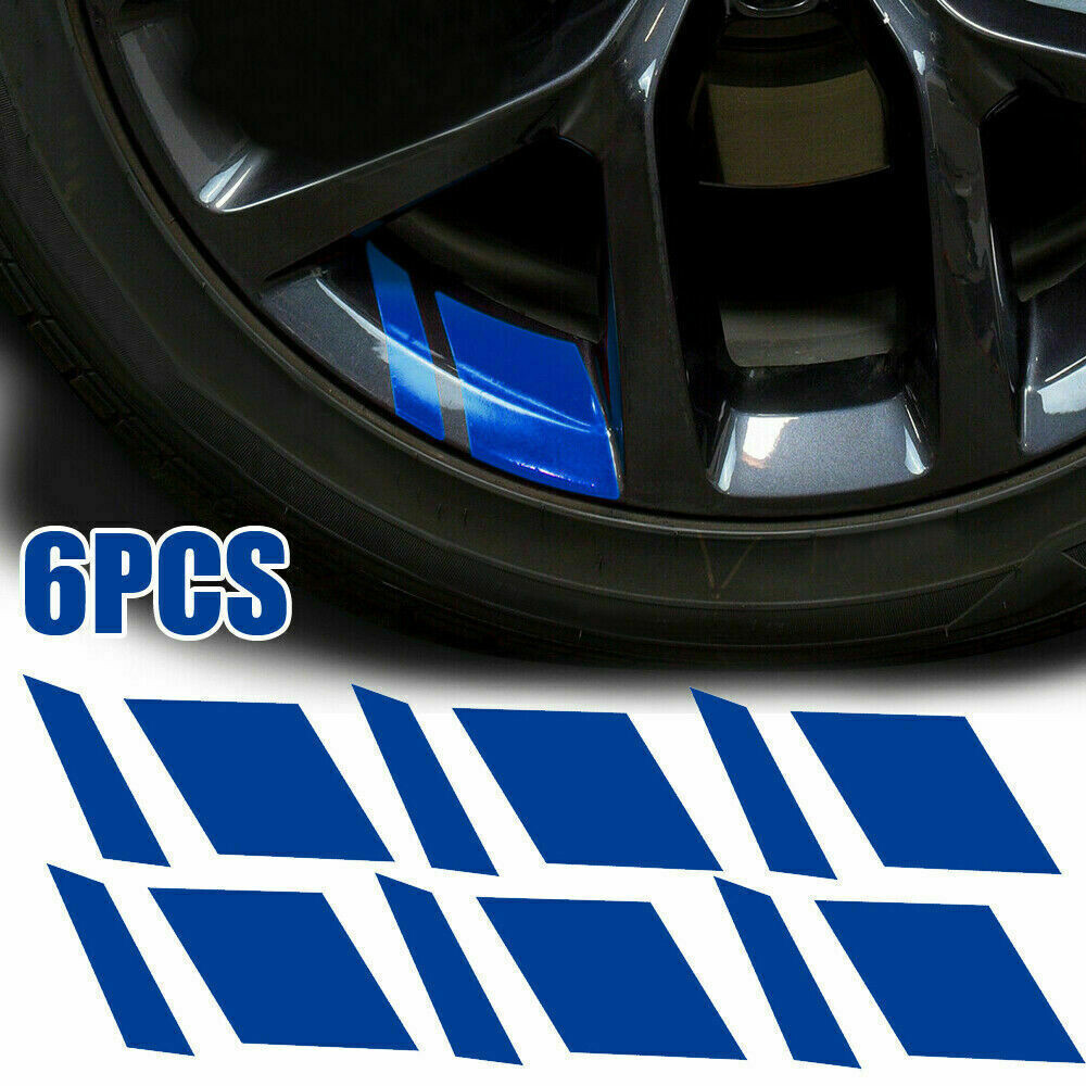 6Pcs Car Stickers Wheel Hub Rim Reflective Sticker For 16″-21″ Rims Reflective