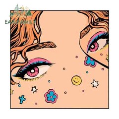 EARLFAMILY 5.1″ Beautiful Girl Eye Strip Car Stickers Graphics Creative Decals