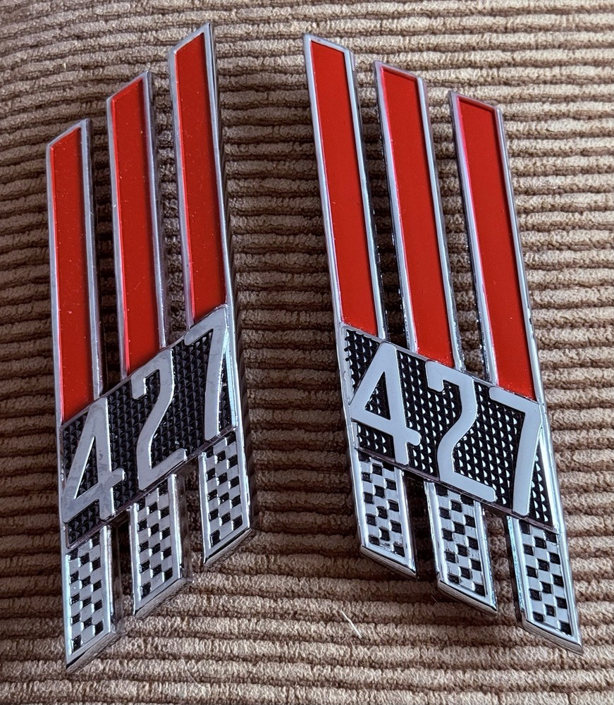 Customize Brass Galaxie Fairlane 427 Fender emblems Ornament nameplate LH/RH Set