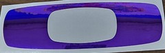 Oakleys “O” Decal Sticker Royal Purple Chrome Color