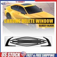 Glossy Black Delete Blackout Overlay Vinyl for Lexus IS 2021-25 Window Trim 1-10