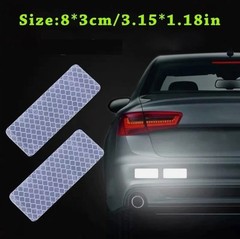 20 pcs Reflective Stickers Car Bumper Stickers Night Warning Anti-Collision Tape