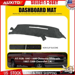 Dashboard Cover Mat For 1997-1998 Chevrolet Silverado Truck Gray Pad 1-5X