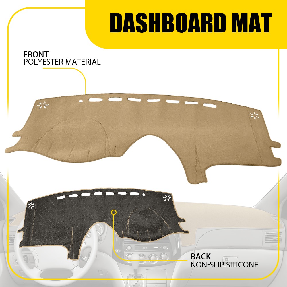 Dashboard DashMat Custom Dash Cover for 2004-2010 Toyota Sienna Black Gray Beige