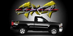 2 4×4 Truck Bedside Decals Stickers-A17Y4X4