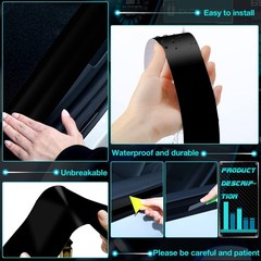 3 Rolls Matte Black Vinyl Wrap For Car Chrome Delete Tape 2 / 2.8 / 4 Inch