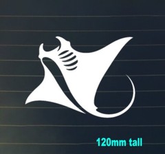MANTA RAY STYLE DECAL STICKER WHITE COOL SEA STINGRAY SHARK