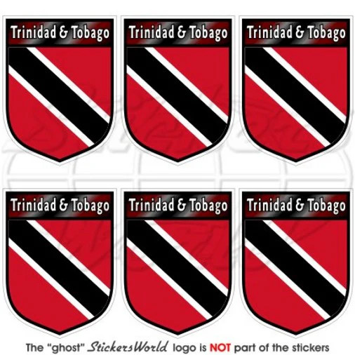 TRINIDAD & TOBAGO Shield, Trinbagonian 40mm (1.6″) Vinyl Stickers Decals x6