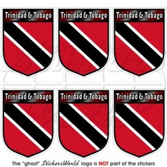 TRINIDAD & TOBAGO Shield, Trinbagonian 40mm (1.6″) Vinyl Stickers Decals x6