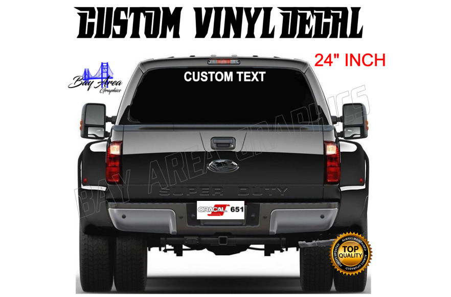 Custom Text Vinyl Window Decal Outdoor Fade-Resistant Waterproof 24″36″48″