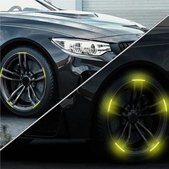 20PCS Blue Car Wheel Decorative Reflective Stickers Night Safety Warning Decal