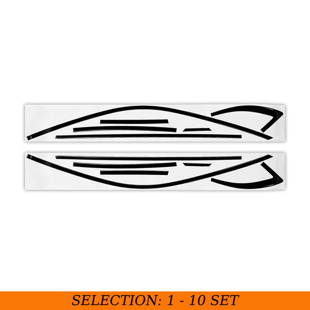 1-10Set Left Right Vinyl Overlay for Honda Accord 08-12 Window Trim Gloss Black