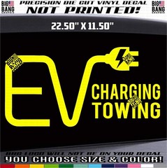 EV Charging & Towing Business Decal Sticker Large Graphic Advertising Tow Truck