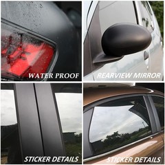 Matte Black Vinyl Wrap, Car Wrap Self Adhesive Film, 1ft x 10ft,