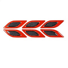 6Pcs Cool Red/Blue/White/Yellow/Green PVC 9cm x 3.5cm Car Reflective Stickers