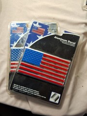 Chroma branded American Flag Aluminum Decal. x2