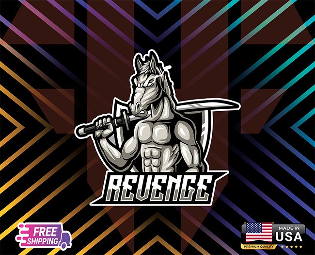 HORSE STRONG ,USA STICKER REVENGE,DECAL CAR LAPTOP,ETC LAMINATE,6YEARS+FREE GIFT