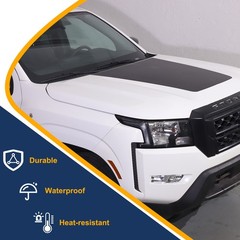 Black Front Exterior Hood Trim Sticker Decal For Nissan Frontier 2022-2025 US