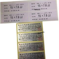 8PCS OF M7 MF10 SPEC STICKER LABEL FIT WHEEL REPLACEMENT DECAL STICKER NEW SET
