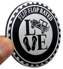 1pc Flip Flop Rated Sticker Decal Emblem 4×4 Badge Auto Fender 6cm 2.36″